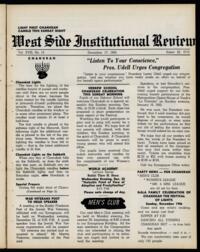 West Side Institutional Review Vol. XVIII No. 15