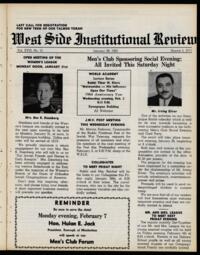 West Side Institutional Review Vol. XVIII No. 21