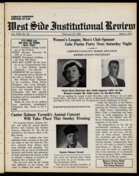 West Side Institutional Review Vol. XVIII No. 25