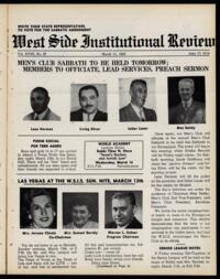 West Side Institutional Review Vol. XVIII No. 27