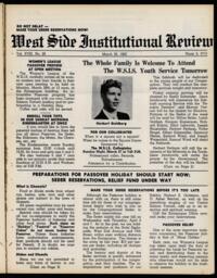 West Side Institutional Review Vol. XVIII No. 29