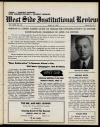West Side Institutional Review Vol. XVIII No. 32