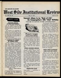 West Side Institutional Review Vol. XVIII No. 36