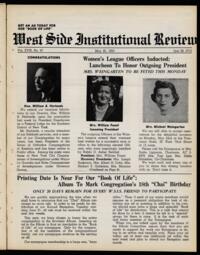 West Side Institutional Review Vol. XVIII No. 37