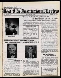 West Side Institutional Review Vol. XIX No. 12