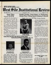 West Side Institutional Review Vol. XIX No. 13