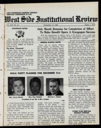 West Side Institutional Review Vol. XIX No. 15