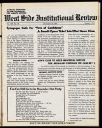 West Side Institutional Review Vol. XIX No. 16