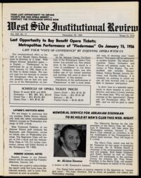 West Side Institutional Review Vol. XIX No. 17