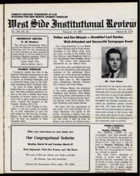 West Side Institutional Review Vol. XIX No. 23