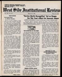 West Side Institutional Review Vol. XIX No. 30