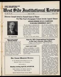 West Side Institutional Review Vol. XIX No. 32