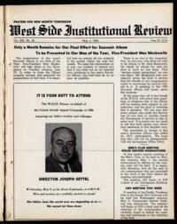 West Side Institutional Review Vol. XIX No. 35