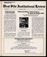 West Side Institutional Review Vol. XX No. 09