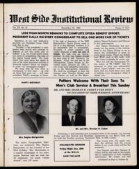 West Side Institutional Review Vol. XX No. 15