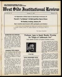 West Side Institutional Review Vol. XX No. 18