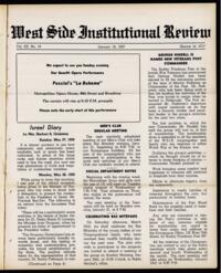 West Side Institutional Review Vol. XX No. 19