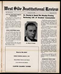 West Side Institutional Review Vol. XX No. 20