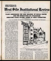West Side Institutional Review Vol. XX No. 27