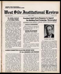 West Side Institutional Review Vol. XX No. 34