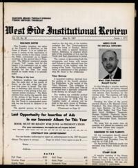 West Side Institutional Review Vol. XX No. 38