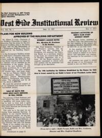 West Side Institutional Review Vol. XXI No. 01