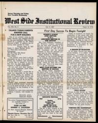 West Side Institutional Review Vol. XXI No. 05