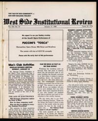 West Side Institutional Review Vol. XXI No. 19