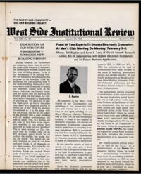 West Side Institutional Review Vol. XXI No. 20