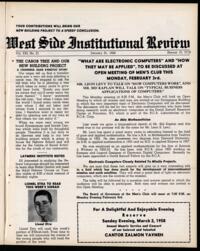 West Side Institutional Review Vol. XXI No. 21