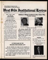 West Side Institutional Review Vol. XXI No. 22