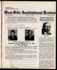 West Side Institutional Review Vol. XXI No. 23