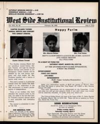 West Side Institutional Review Vol. XXI No. 25