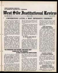 West Side Institutional Review Vol. XXI No. 35