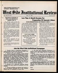 West Side Institutional Review Vol. XXI No. 36