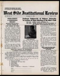 West Side Institutional Review Vol. XXII No. 10