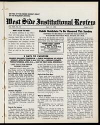 West Side Institutional Review Vol. XXII No. 32