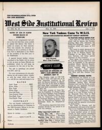 West Side Institutional Review Vol. XXII No. 36