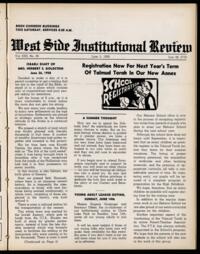 West Side Institutional Review Vol. XXII No. 39