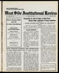 West Side Institutional Review Vol. XXIII No. 29