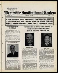 West Side Institutional Review Vol. XXIV No. 23