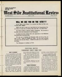 West Side Institutional Review Vol. XXIV No. 30