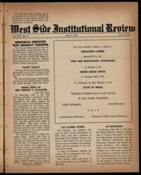 West Side Institutional Review Vol. XXIV No. 34