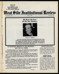 West Side Institutional Review Vol. XXIV No. 38