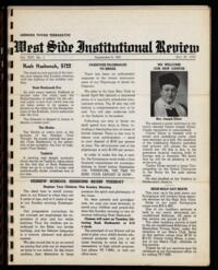 West Side Institutional Review Vol. XXV No. 01