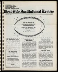 West Side Institutional Review Vol. XXV No. 04