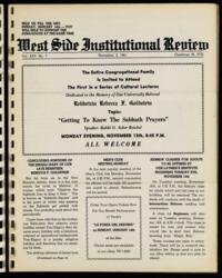 West Side Institutional Review Vol. XXV No. 07