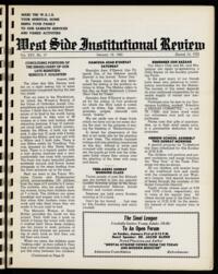 West Side Institutional Review Vol. XXV No. 17