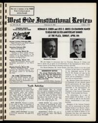 West Side Institutional Review Vol. XXV No. 20