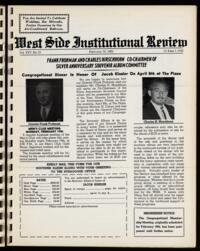 West Side Institutional Review Vol. XXV No. 21